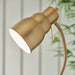 1630mm Tall Floor Lamp - Brushed aged brass plate Shade - Adjustable Head - 7W LED GU10