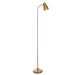 1630mm Tall Floor Lamp - Brushed aged brass plate Shade - Adjustable Head - 7W LED GU10