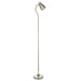 1630mm Tall Floor Lamp - Bright nickel plate Shade - Adjustable Head - 7W LED GU10