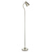 1630mm Tall Floor Lamp - Bright nickel plate Shade - Adjustable Head - 7W LED GU10