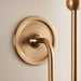 Dimmable Wall Light - Brushed aged brass plate - Elegant Curved Arm Sconce - 7W B22 LED