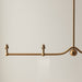 2 PACK Hanging Ceiling Pendant Light - Brushed aged brass plate - 4 x 7W LED B22