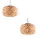 2 PACK Hanging Ceiling Pendant Light - Natural water hyacinth - 10W LED E27 or B22
