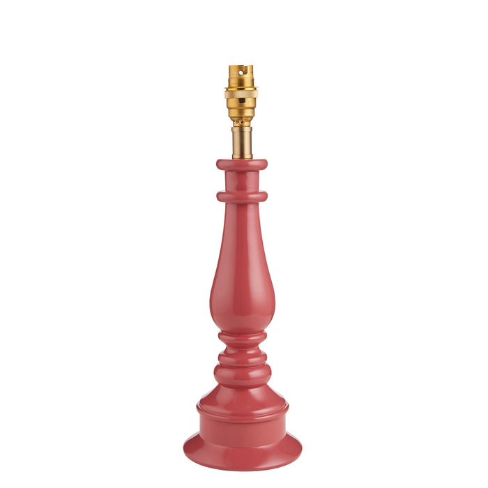 Table Lamp Base Only - Pink clay & warm brass plate - 10W LED B22