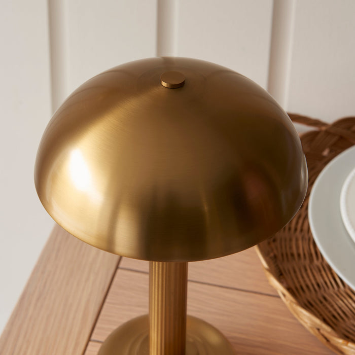 Table Lamp & Shade - Warm brass plate - 2W LED Warm White