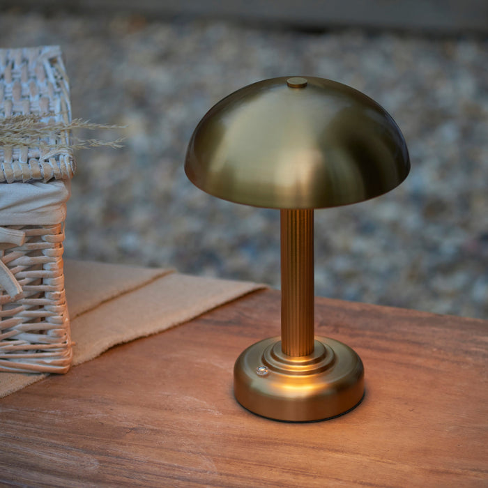 Table Lamp & Shade - Warm brass plate - 2W LED Warm White