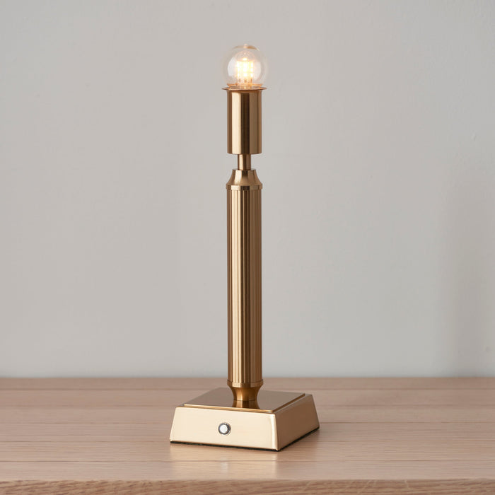 Table Lamp Base Only - Brushed aged brass plate - 1.5W LED Warm White