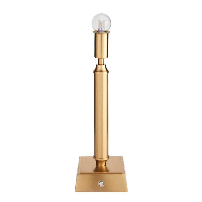 Table Lamp Base Only - Brushed aged brass plate - 1.5W LED Warm White