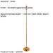 1300mm Tall Floor Lamp - Brushed aged brass plate - Elegant Base Only - 1.5W LED Warm White
