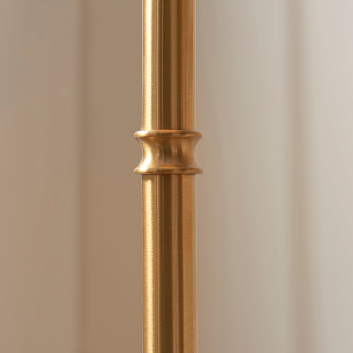 2 PACK 1300mm Tall Floor Lamp - Brushed aged brass plate - Elegant Base Only - 1.5W LED Warm White