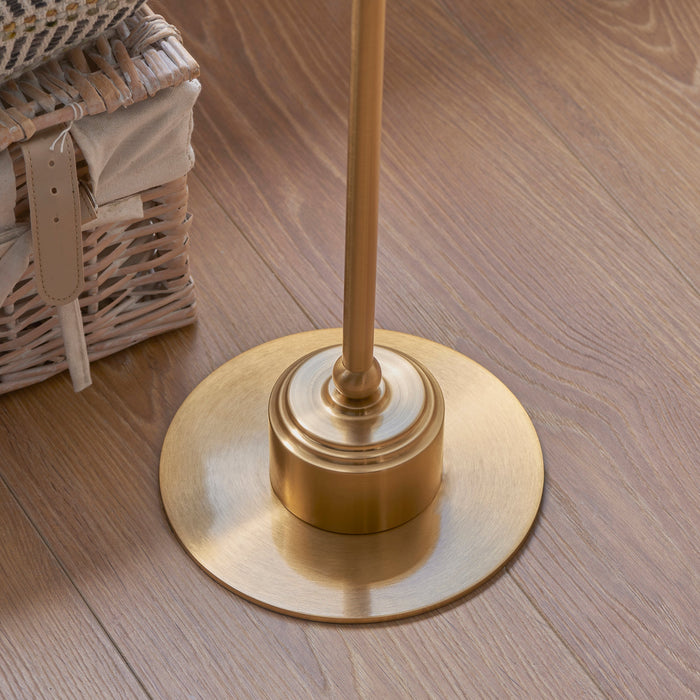 1300mm Tall Floor Lamp - Brushed aged brass plate - Elegant Base Only - 1.5W LED Warm White
