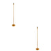 2 PACK 1300mm Tall Floor Lamp - Brushed aged brass plate - Elegant Base Only - 1.5W LED Warm White