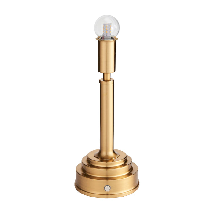 Table Lamp Base Only - Brushed aged brass plate - 1.5W LED Warm White