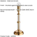 2 PACK Table Lamp Base Only - Brushed aged brass plate & clear acrylic - 1.5W LED Warm White