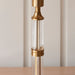 Table Lamp Base Only - Brushed aged brass plate & clear acrylic - 1.5W LED Warm White
