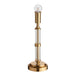 Table Lamp Base Only - Brushed aged brass plate & clear acrylic - 1.5W LED Warm White
