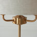 2 PACK Table Lamp & Shade - Vintage brass & natural linen - 3 x 7W LED E14