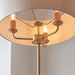 2 PACK 1600mm Tall Floor Lamp - Vintage brass & natural linen - 3 x 6W LED E14