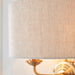 Dimmable Wall Light - Vintage brass & natural linen Shade - Sleek Modern Sconce - 2x 6W E14 LED