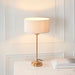 Table Lamp & Shade - Vintage brass & natural linen - 7W LED E14