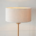 2 PACK Table Lamp & Shade - Vintage brass & natural linen - 7W LED E14