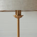 2 PACK Table Lamp & Shade - Vintage brass & natural linen - 7W LED E14