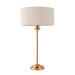 2 PACK Table Lamp & Shade - Vintage brass & natural linen - 7W LED E14