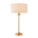 Table Lamp & Shade - Vintage brass & natural linen - 7W LED E14