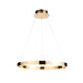 2 PACK Hanging Ceiling Pendant Light - French gold finish & frosted acrylic - 42W LED module Warm White