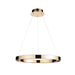 2 PACK Hanging Ceiling Pendant Light - French gold finish & frosted acrylic - 42W LED module Warm White