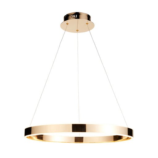Hanging Ceiling Pendant Light - French gold finish & frosted acrylic - 42W LED module Warm White