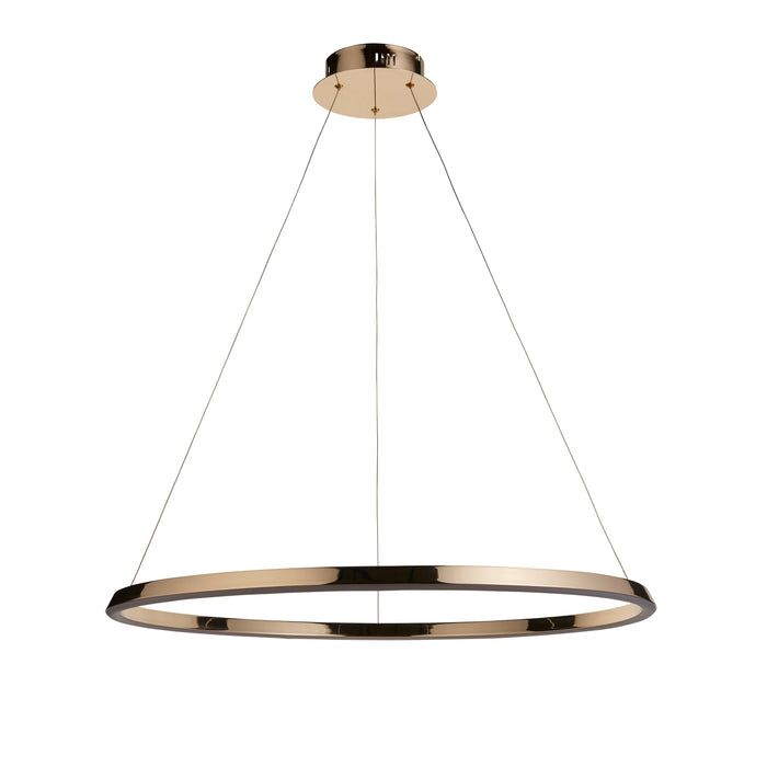 Hanging Ceiling Pendant Light - French gold finish & white silicone - 43.5W LED module Warm White