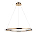 Hanging Ceiling Pendant Light - French gold finish & white silicone - 43.5W LED module Warm White