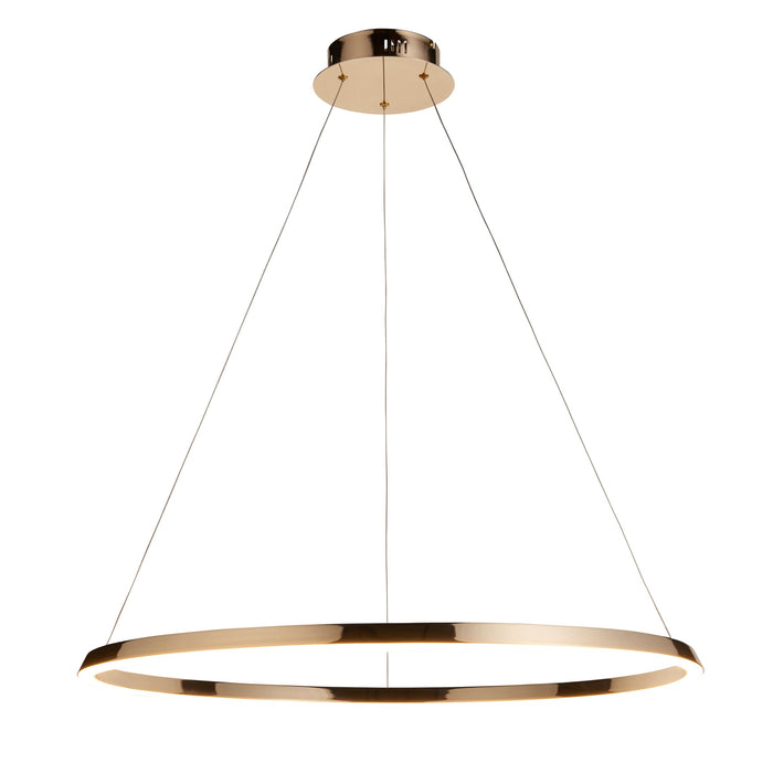 Hanging Ceiling Pendant Light - French gold finish & white silicone - 43.5W LED module Warm White