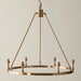 2 PACK Hanging Ceiling Pendant Light - Brushed aged brass plate - 6 x 7W LED B22