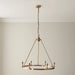 2 PACK Hanging Ceiling Pendant Light - Brushed aged brass plate - 6 x 7W LED B22