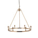 Hanging Ceiling Pendant Light - Brushed aged brass plate - 6 x 7W LED B22