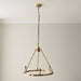 Hanging Ceiling Pendant Light - Brushed aged brass plate - 3 x 7W LED B22