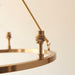 Hanging Ceiling Pendant Light - Brushed aged brass plate - 3 x 7W LED B22