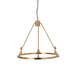 Hanging Ceiling Pendant Light - Brushed aged brass plate - 3 x 7W LED B22
