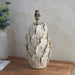 Table Lamp Base Only - Ivory crackle glaze & brushed aged brass plate - 10W LED B22