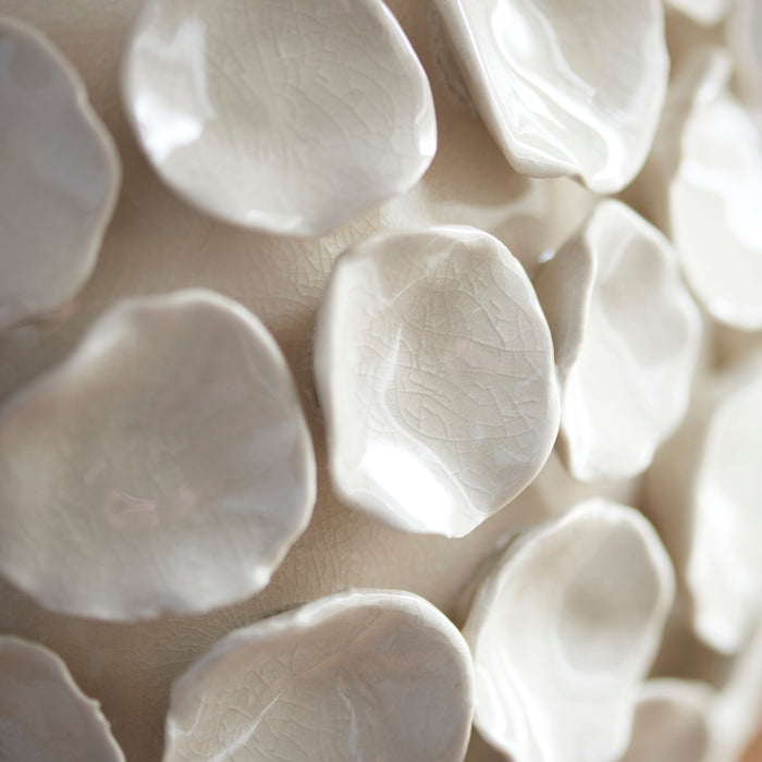 2 PACK Table Lamp Base Only - Ivory crackle glaze & brushed aged brass plate - 10W LED B22