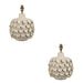 2 PACK Table Lamp Base Only - Ivory crackle glaze & brushed aged brass plate - 10W LED B22