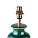2 PACK Table Lamp Base Only - Gloss green reactive glaze & brushed aged brass plate - 10W LED B22
