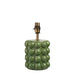 Table Lamp Base Only - Olive green glaze & brushed aged brass plate - 10W LED B22