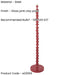 1327mm Tall Floor Lamp - Gloss pink clay paint - 10W LED E27