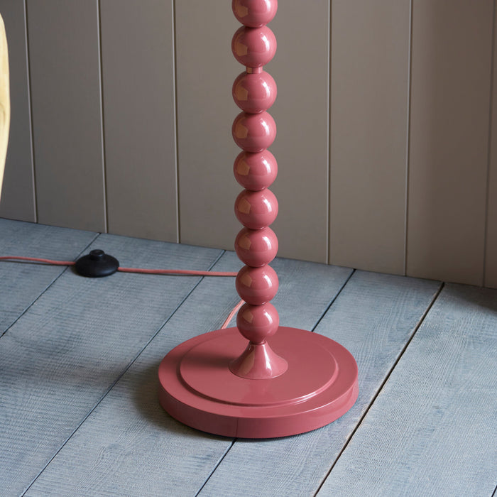 1327mm Tall Floor Lamp - Gloss pink clay paint - 10W LED E27