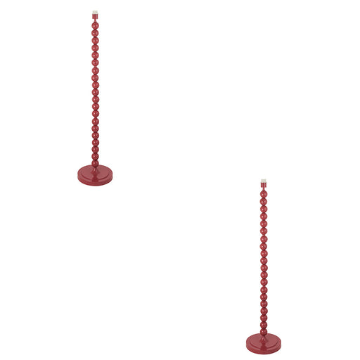 2 PACK 1327mm Tall Floor Lamp - Gloss pink clay paint - 10W LED E27