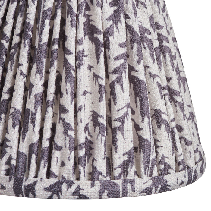 16cm Tapered cylinder Lamp Shade - Pearl grey fabric - Pleated Handcrafted Light