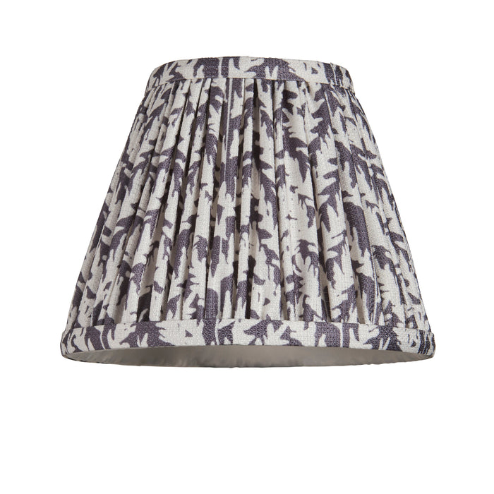 2 PACK 16cm Tapered cylinder Lamp Shade - Pearl grey fabric - Pleated Handcrafted Light
